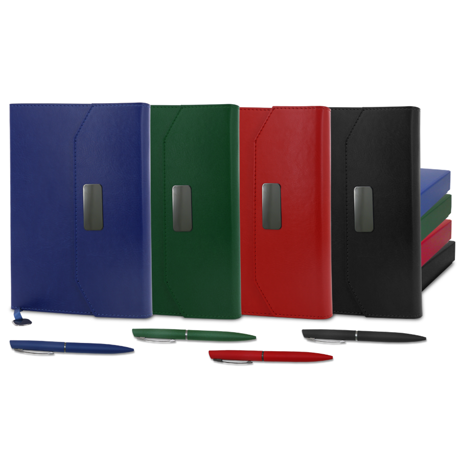 Coffret Note-Book avec Plaque en Métal