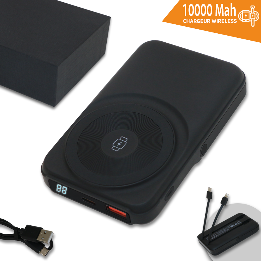 Power-Bank Wireless Extra + Chargeur Montre 10000 Mah